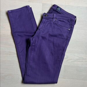 AG Adriano Goldschmied Jeans Cigarette Leg in Purple